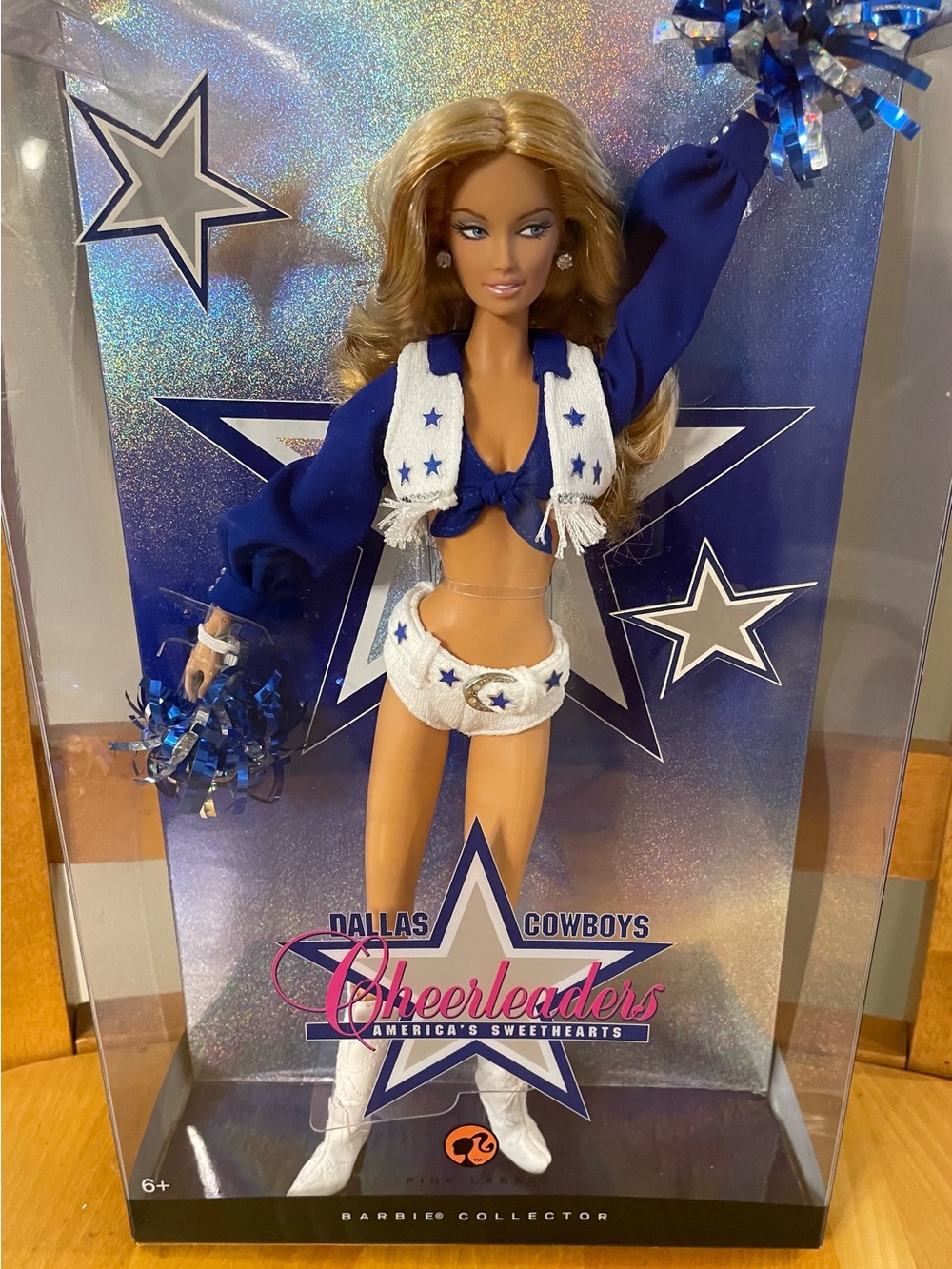 Barbie Dallas Cowboys Cheerleader Doll in Blue and White Outfit